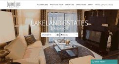 Desktop Screenshot of lakelandestates-apts.com